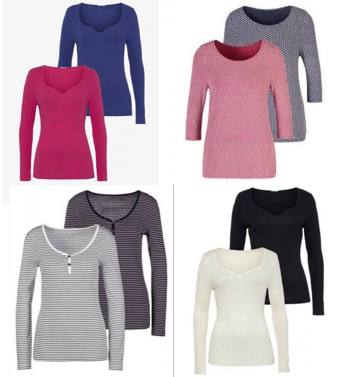 Foto Mix aus Restposten Damen T-Shirts (2 Stück in einer Verpackung)
