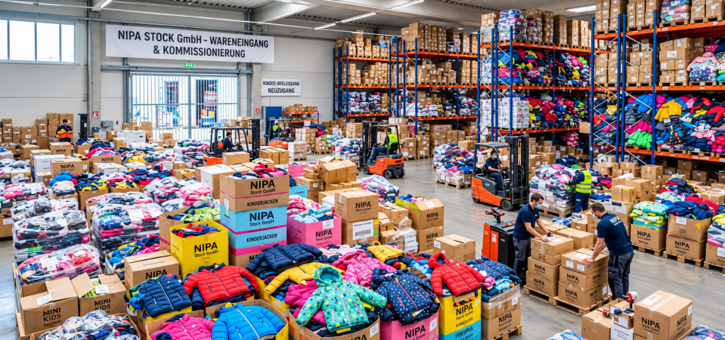 صورة وصول كمية ضخمة من جاكيتات الأطفال من الماركات بتشكيلة ABC إلى NIPA Stock GmbH!