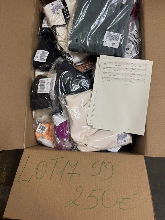 Foto Mix di abbigliamento firmato stock per donna e uomo (vendita a lotti)