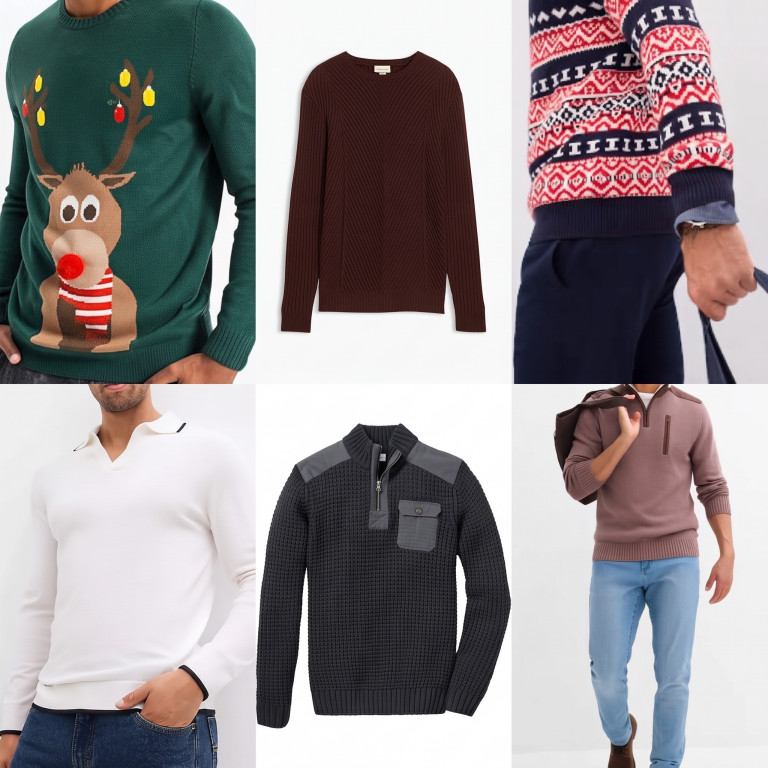Foto Herren-Pullover-Mix aus Stockware (Herbst-Winter)!