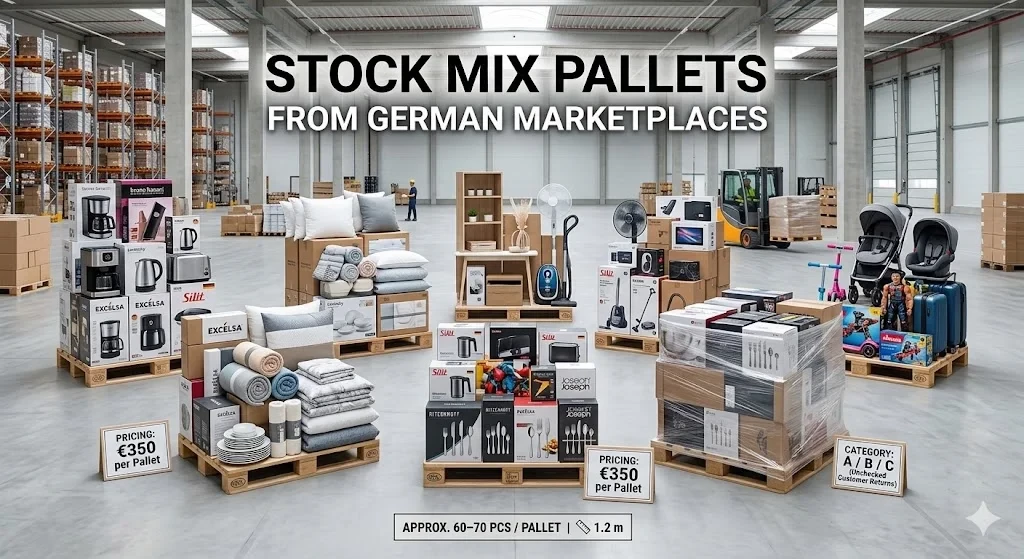 Zdjęcie NEWS: STOCKOWE PALETY Z NIEMIECKICH MARKETPLACE’ÓW!