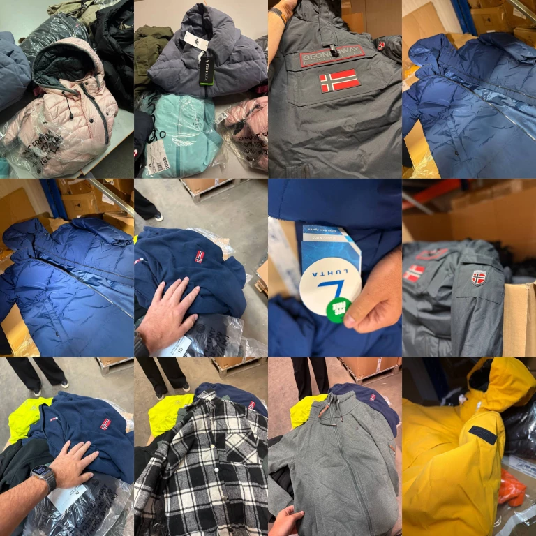 Foto Stock di giacche invernali firmate (Categoria A, B, C) — Uomini, Donne e Bambini